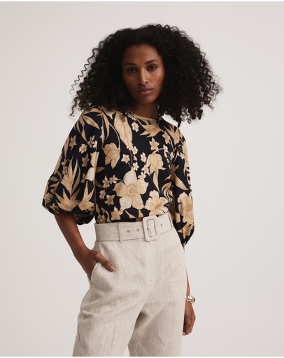 Witchery Cotton Sketch Floral Top