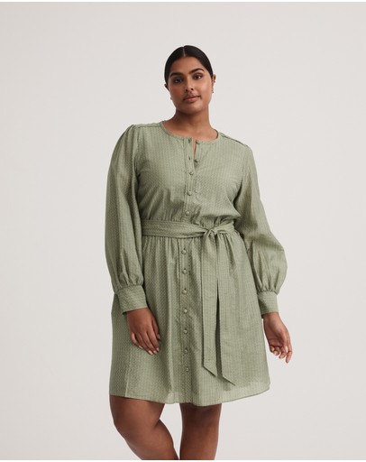 Witchery Texture Oak Leaf Yoke Dress