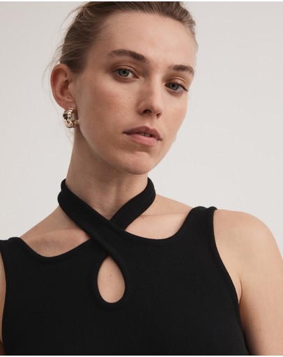 Witchery Cotton Rib Strap Tank