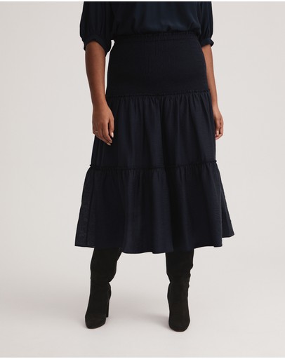 Witchery Texture Shirred Tiered Skirt