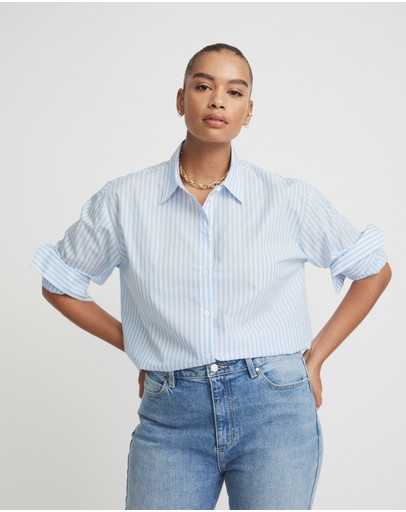 Witchery Stripe Cotton Shirt