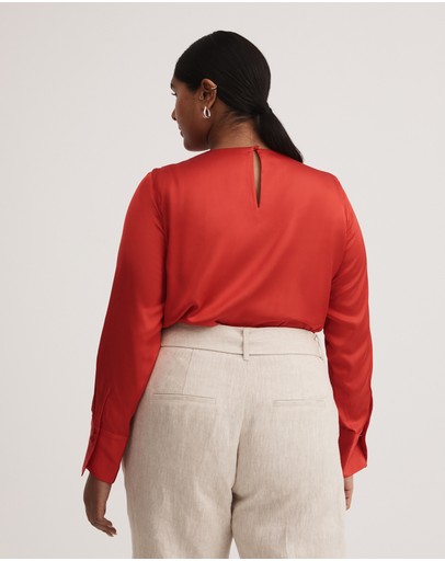 Witchery Satin Twist Neck Blouse