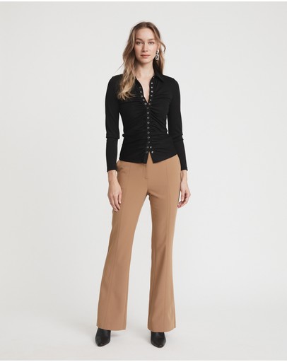 Witchery Button Front Gathered Top