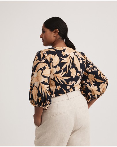 Witchery Cotton Sketch Floral Top