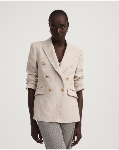 Witchery Yarn Dye Linen Blazer