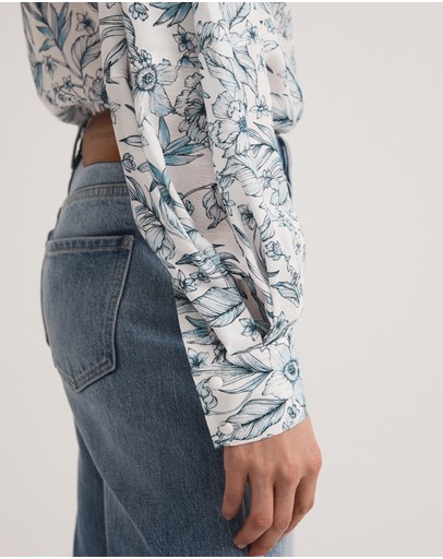 Witchery Sketch Floral Yoke Blouse