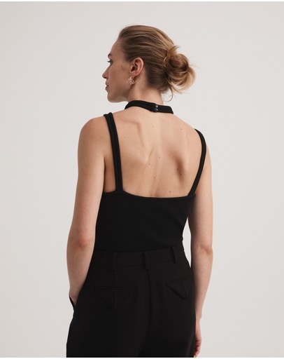 Witchery Cotton Rib Strap Tank