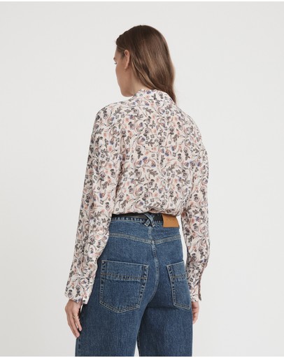 Witchery Baroque Print Silk Shirt