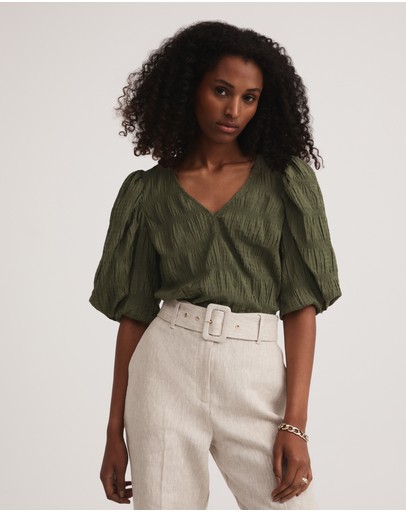 Witchery Seersucker Blouse