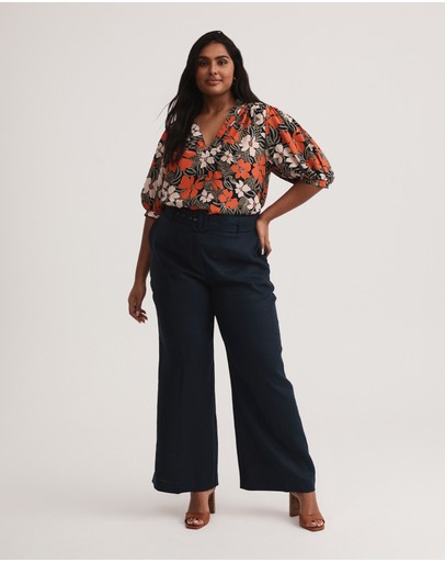 Witchery Tribal Floral Yoke Blouse