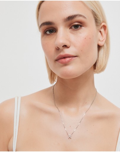 Witchery Sterling Silver Initial Necklace