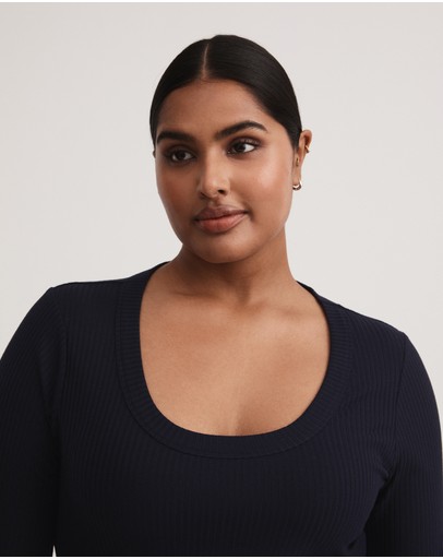 Witchery Rib Scoop Neck Dress