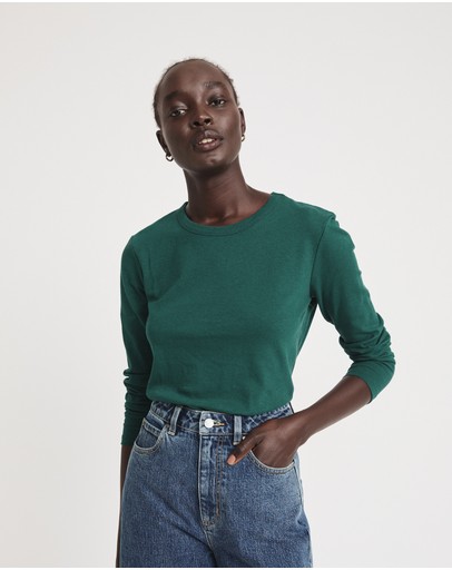 Witchery Linen Blend Long Sleeve Top