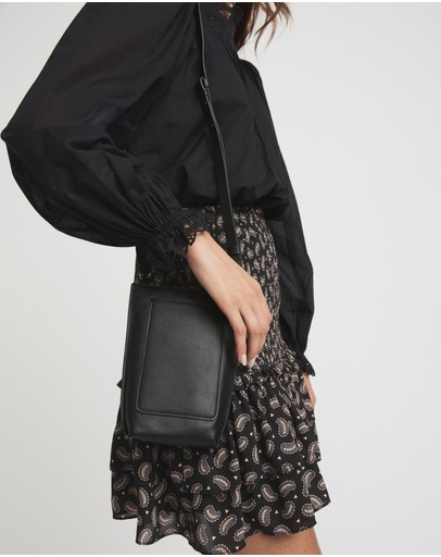 Witchery Kennedy Pebbled Leather Sling Bag