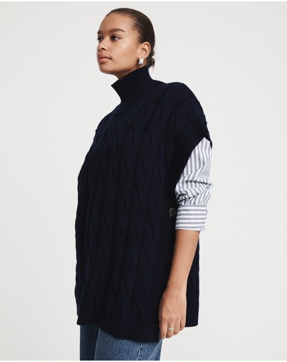 Witchery Cable Knit Tabard