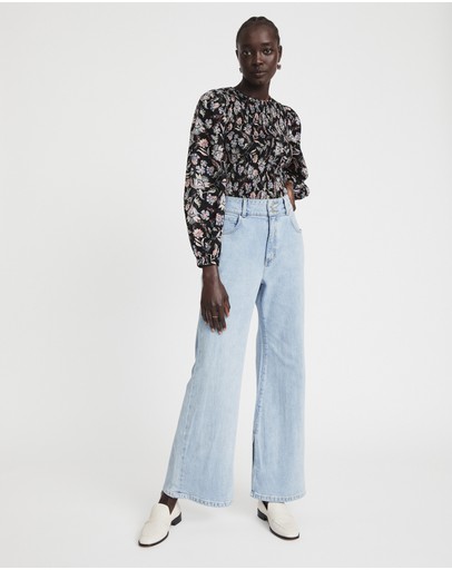 Witchery Baroque Shirred Blouse