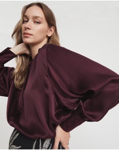 Witchery Silk Button Through Blouse