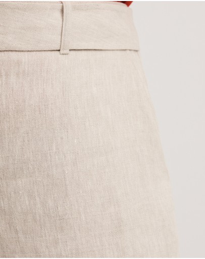 Witchery Yarn Dye Linen Belted Trouser