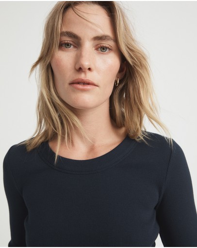 Witchery Long Sleeve Rib Top