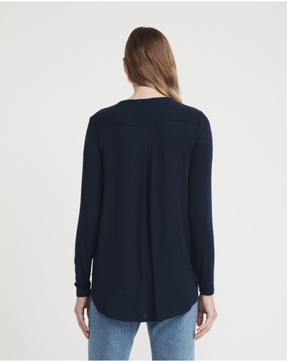 Witchery Rib Long Sleeve Crew Neck