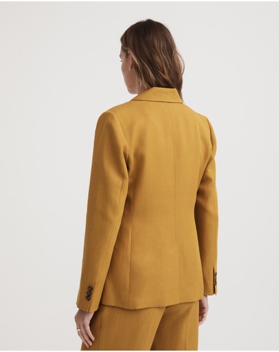 Witchery Linen Blend Double Breasted Blazer