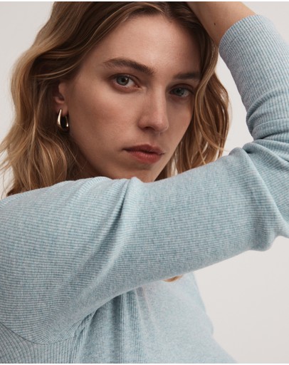 Witchery Long Sleeve Rib Top