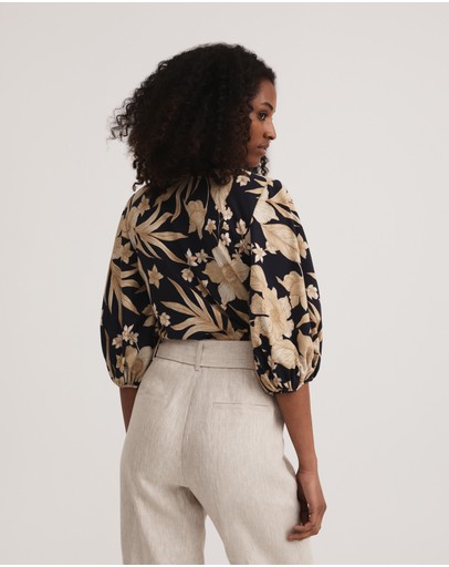 Witchery Cotton Sketch Floral Top