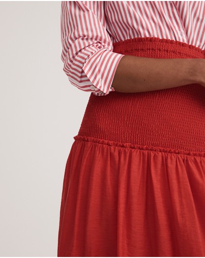 Witchery Texture Shirred Tiered Skirt