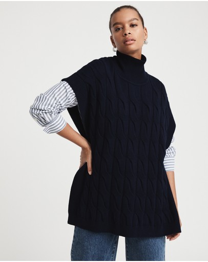 Witchery Cable Knit Tabard