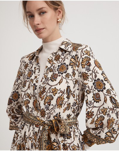 Witchery Border Print Shirt Dress