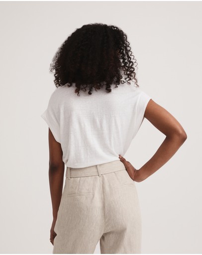 Witchery Linen V Neck Tee