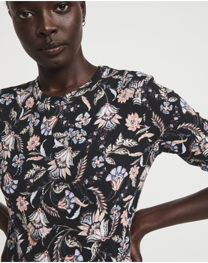 Witchery Linen Blend Long Sleeve Top