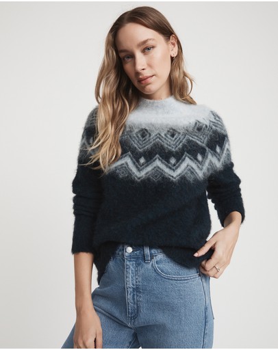 Witchery Intarsia Brush Knit