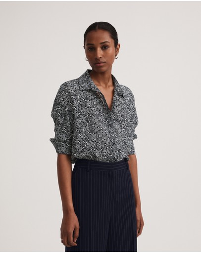 Witchery Silk Geo Scarf Shirt