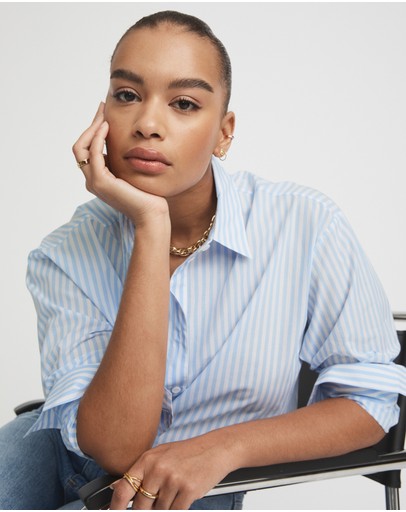 Witchery Stripe Cotton Shirt