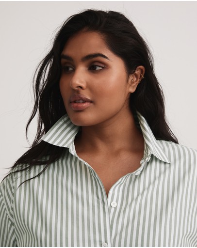Witchery Stripe Cotton Shirt