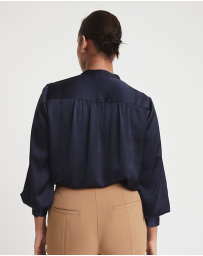 Witchery Boho Split Neck Blouse