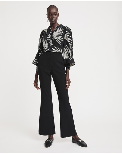 Witchery Leaf Dot Print Blouse