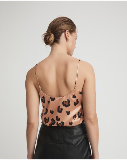 Witchery Silk Ocelot Print Camisole