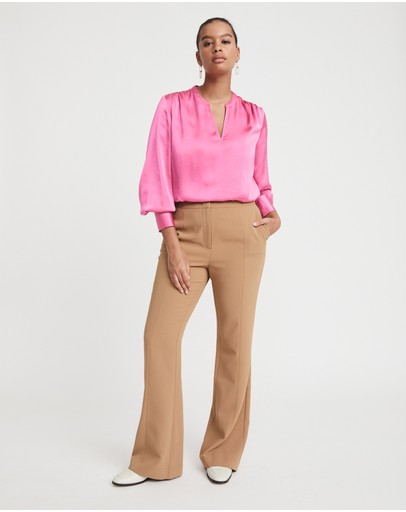 Witchery Boho Split Neck Blouse