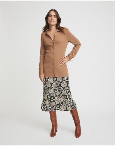 Witchery Long Line Button Knit