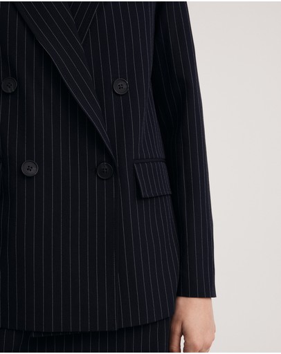 Witchery Drape Pinstripe Blazer