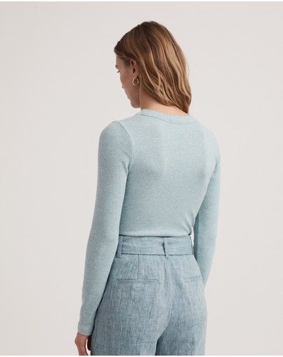 Witchery Long Sleeve Rib Top