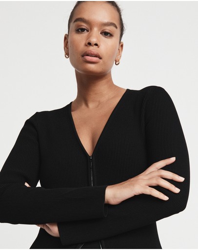 Witchery Zip Crepe Knit