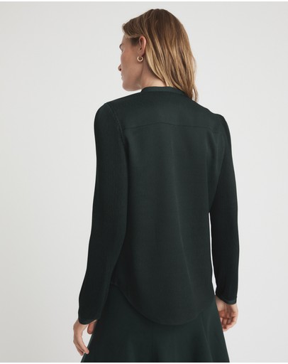Witchery Pleat Sleeve Blouse