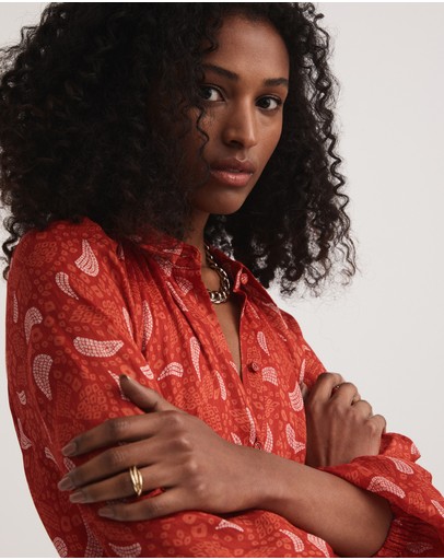 Witchery Linen Silk Trapeze Dress