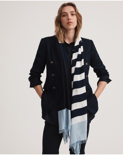 Witchery Twill Stripe Scarf