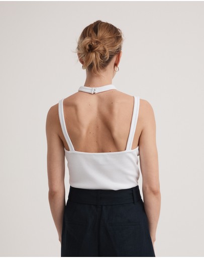 Witchery Cotton Rib Strap Tank