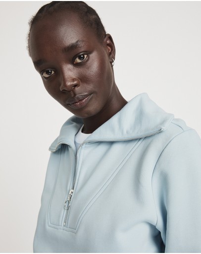 Witchery Cotton Zip Front Sweater