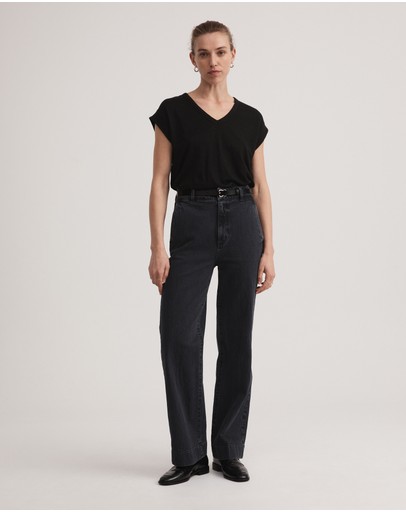 Witchery Linen V Neck Tee